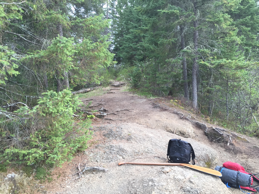 Kawishiwi River portage in BWCA